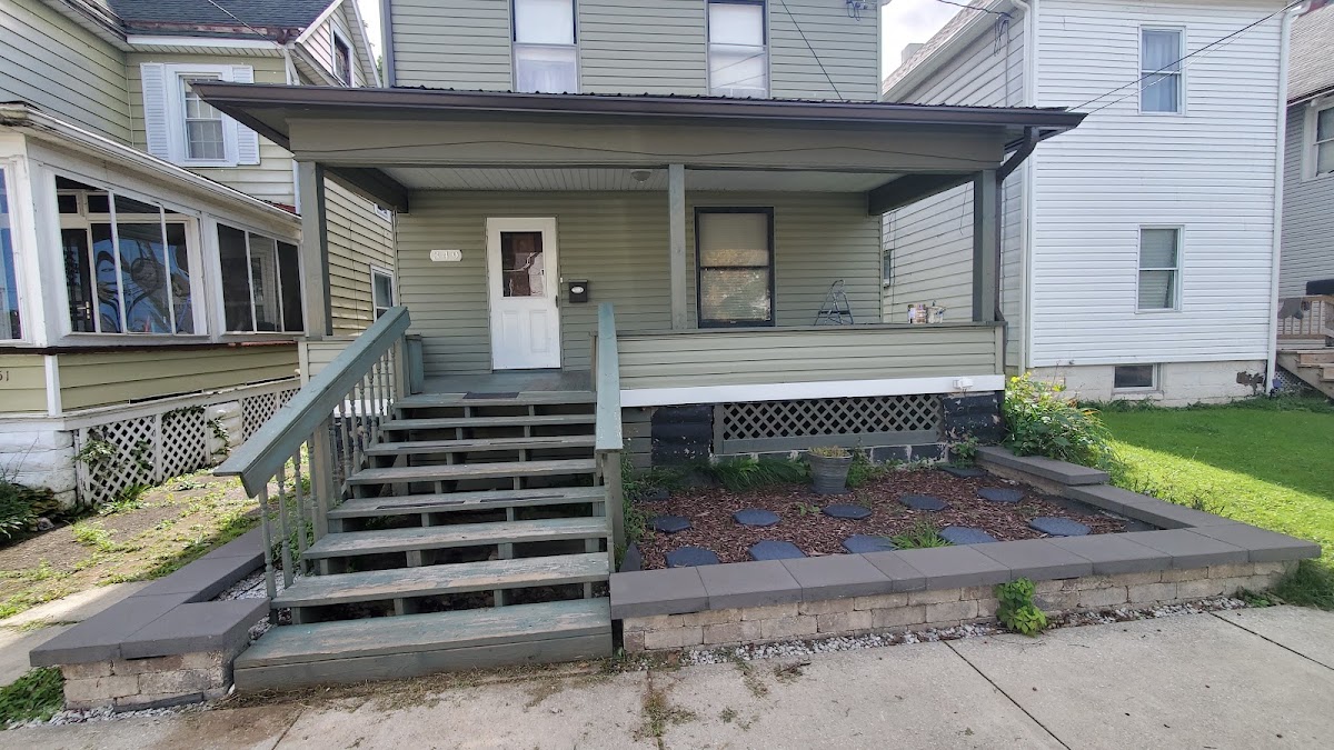 Painted front porch and steps